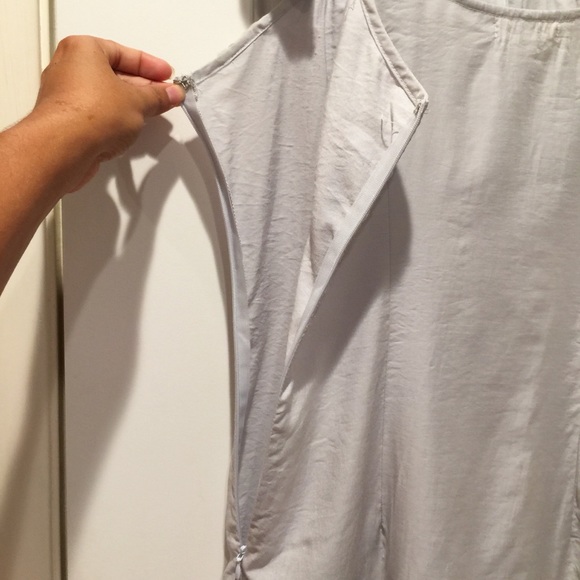 Light Blue Silver Grey Gorgeous Ruffle Dress M YA - Picture 6 of 8